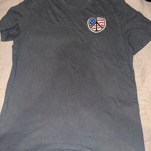 Junk Food Clothing Charcoal Tee with American Peace Emblem